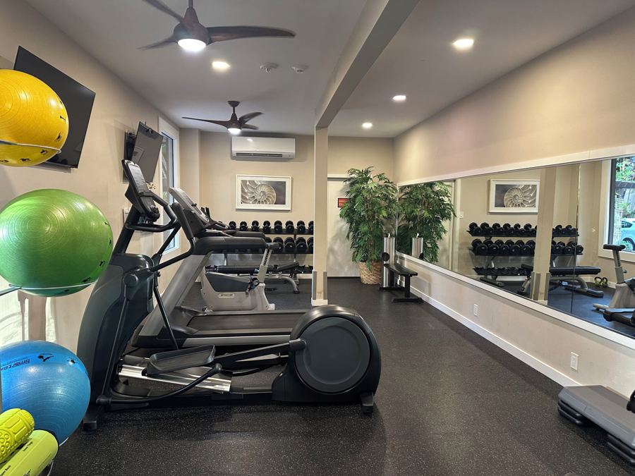 Air-conditioned fitness room
